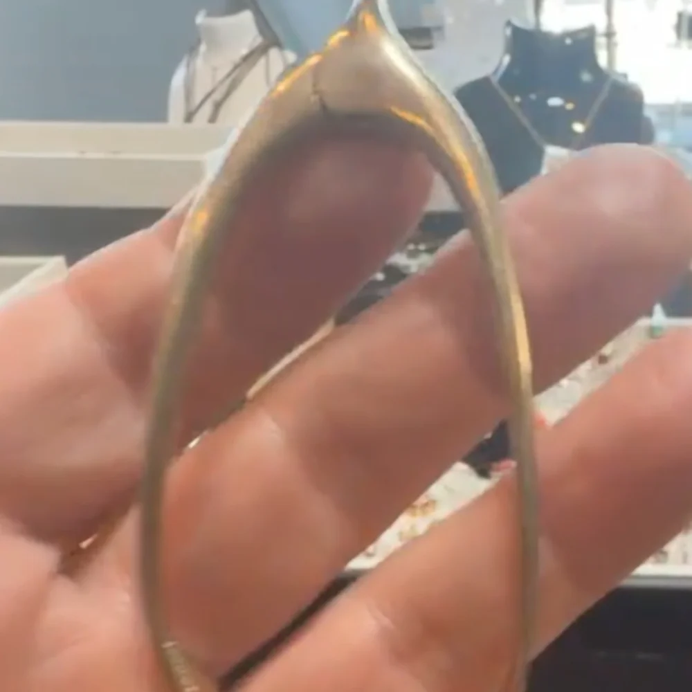 Gold Wishbone Pendant Necklace